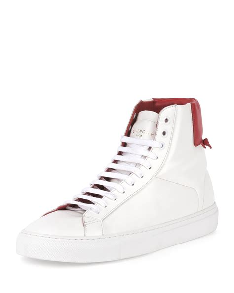 givenchy mens sneakers white|givenchy white high top sneakers.